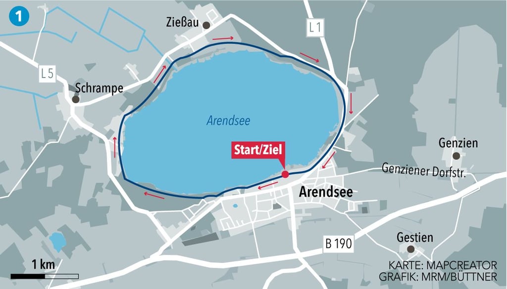 Der Arendsee liegt weit im Norden von Sachsen-Anhalt.