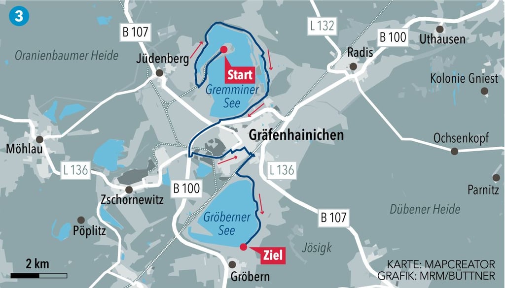 Wer viel Ausdauer mitbringt, wagt sich an die beiden Seen bei Gräfenhainichen.
