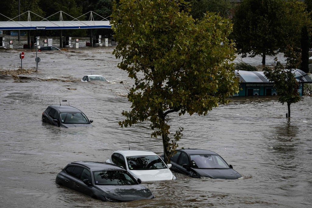 Massive Regenfälle sorgen in Teilen Frankreichs für Überschwemmungen.