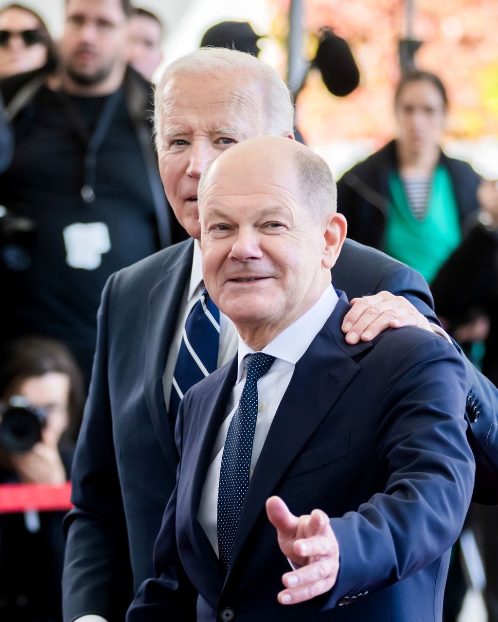 Für Kanzler Scholz hat US-Präsident Biden bei seinem Besuch besonders viel Lob übrig.