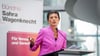 Die BSW-Chefin Sahra Wagenknecht kritisiert die jüngste Bundestagsrede von CDU-Chef Friedrich Merz zur Ukraine-Politik scharf. (Archivbild)