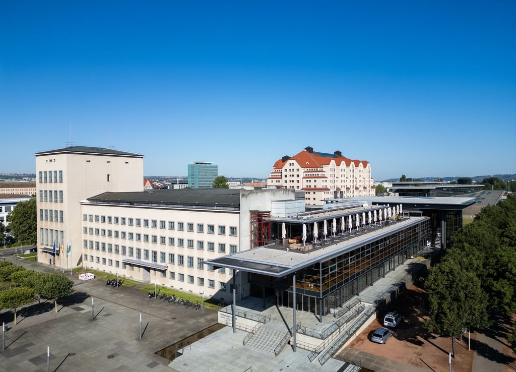 Blick auf den Sächsischen Landtag (Archivbild).