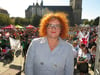 Gardelegens Bürgermeisterin Mandy Schumacher, hier bei einer Demo auf dem Magdeburger Domplatz zum Thema  Kita-Personal, hat ihre Wahl beim SPD-Parteitag als Vorstandsmitglied im Landes vorstand nicht angenommen.