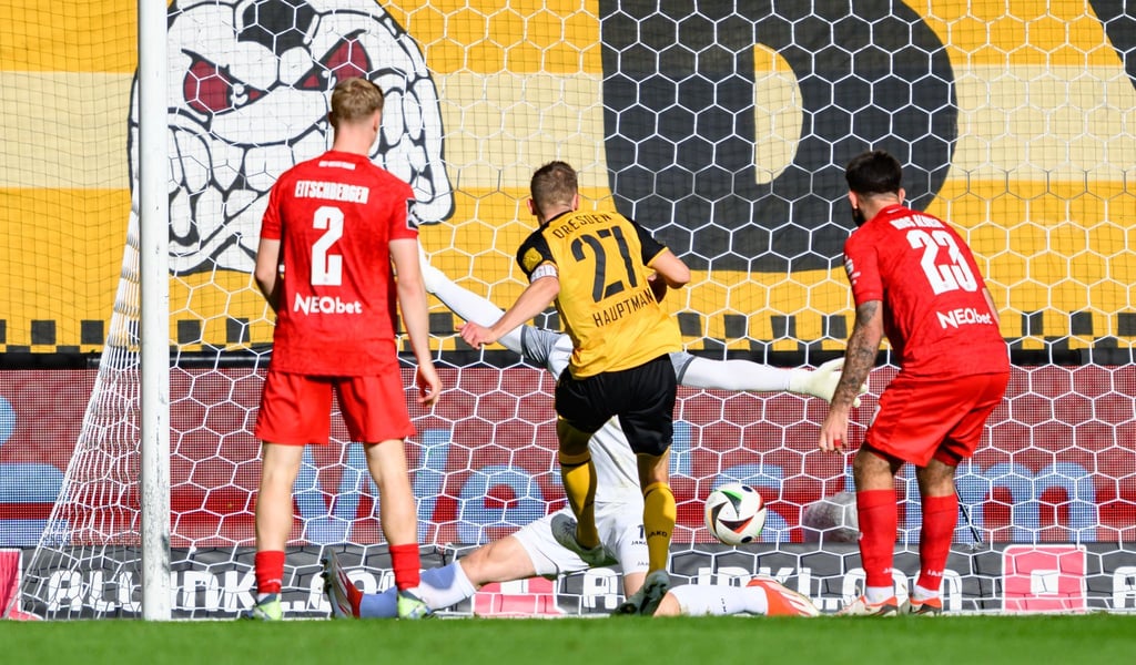 Niklas Hauptmann schießt das zwischenzeitliche 1:1.