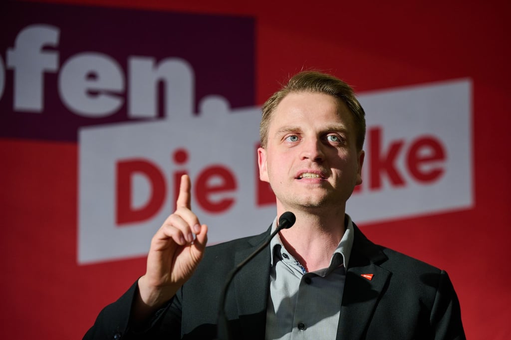 Linke-Landesvorsitzender Maximilian Schirmer sieht bei der Aufarbeitung des Landesparteitags noch Diskussionsbedarf. (Archivfoto)