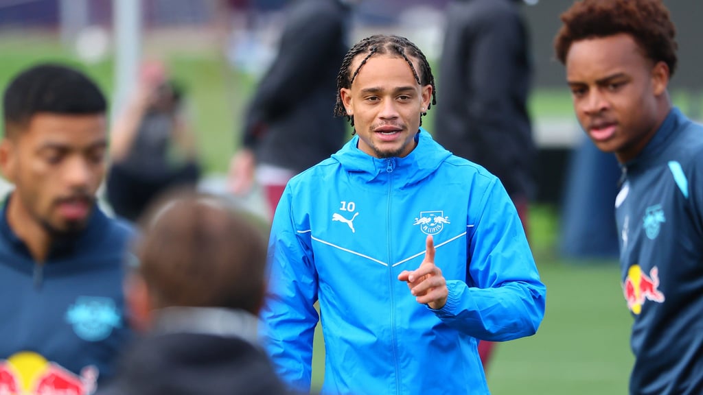 Obacht, der Spielmacher kommt in Form: Xavi Simons beim Abschlusstraining.