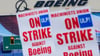 Der Streik bei Boeing wird damit weitergehen. (Archivbild)