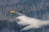 Ein Löschflugzeug im Einsatz beim Waldbrand Anfang September am Königsberg unterhalb des Brockens: Laut Nationalpark Harz war eine Fläche von 17 Hektar betroffen.