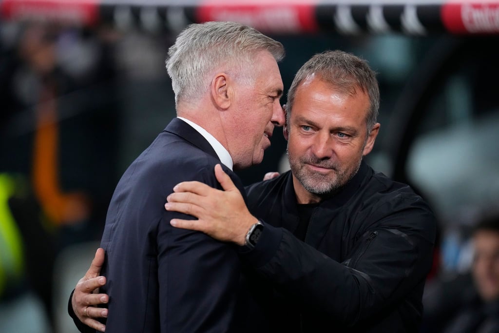 Carlo Ancelotti (l.) hatte mit Hansi Flick kein Problem, wohl aber mit dessen Assistenten Marcus Sorg.
