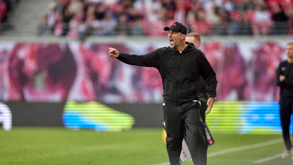 Mit vielen Emotionen an der Seitenlinie. RB-Trainer Marco Rose.