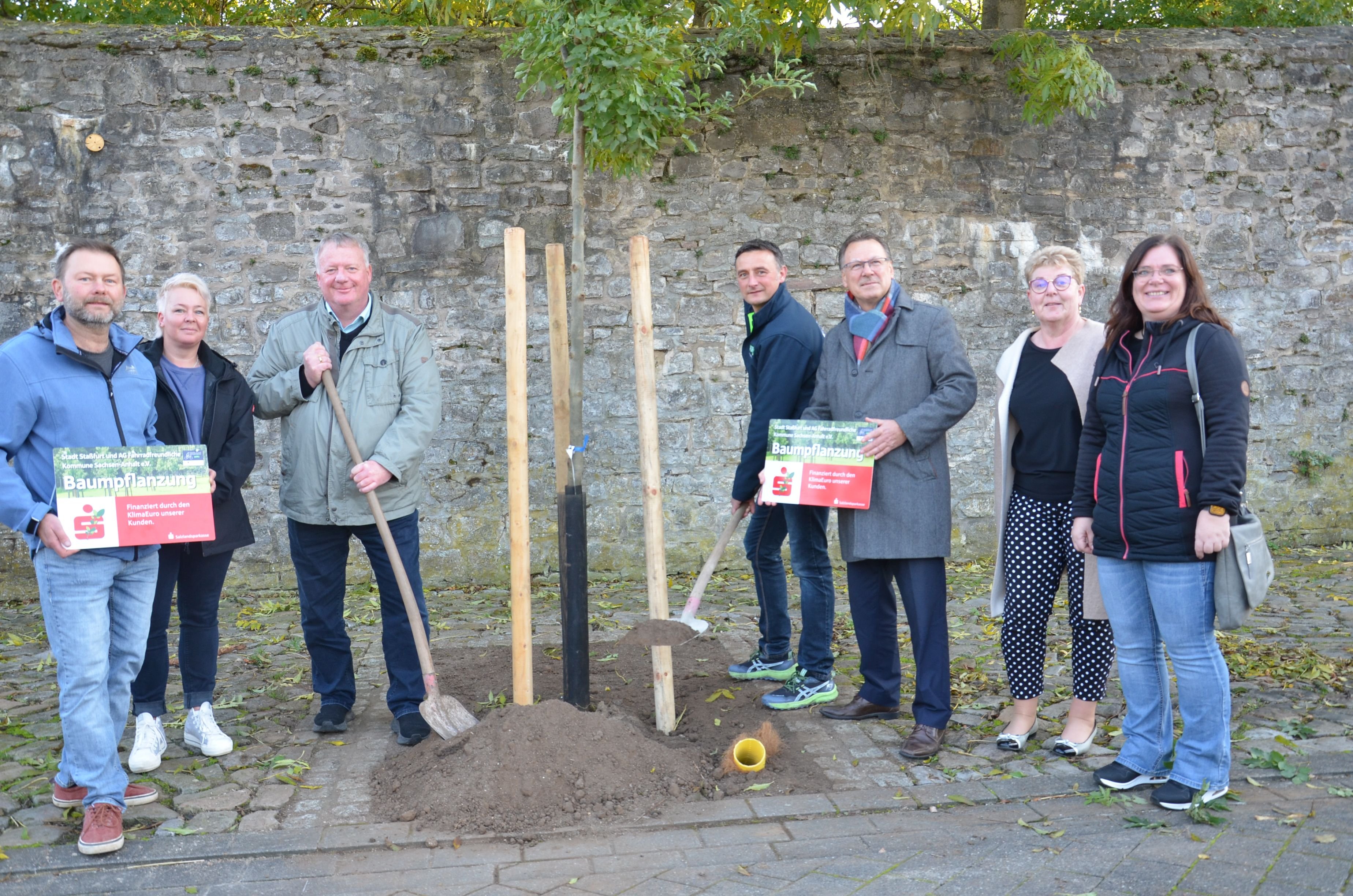 Umwelt und Klima: Staßfurt sagt mit Bäumen Dankeschön fürs Stadtradeln