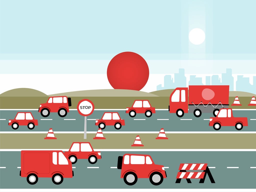 Starker Verkehr durch Feiertag und Ferienende: Autofahrer müssen mit Staus und Verzögerungen rechnen.