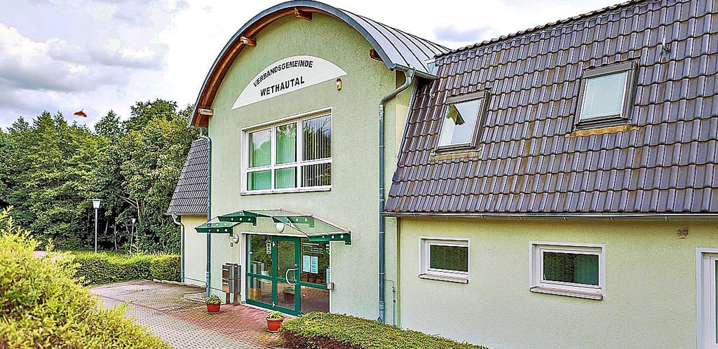 Das Verwaltungsgebäude der Verbandsgemeinde Wethautal