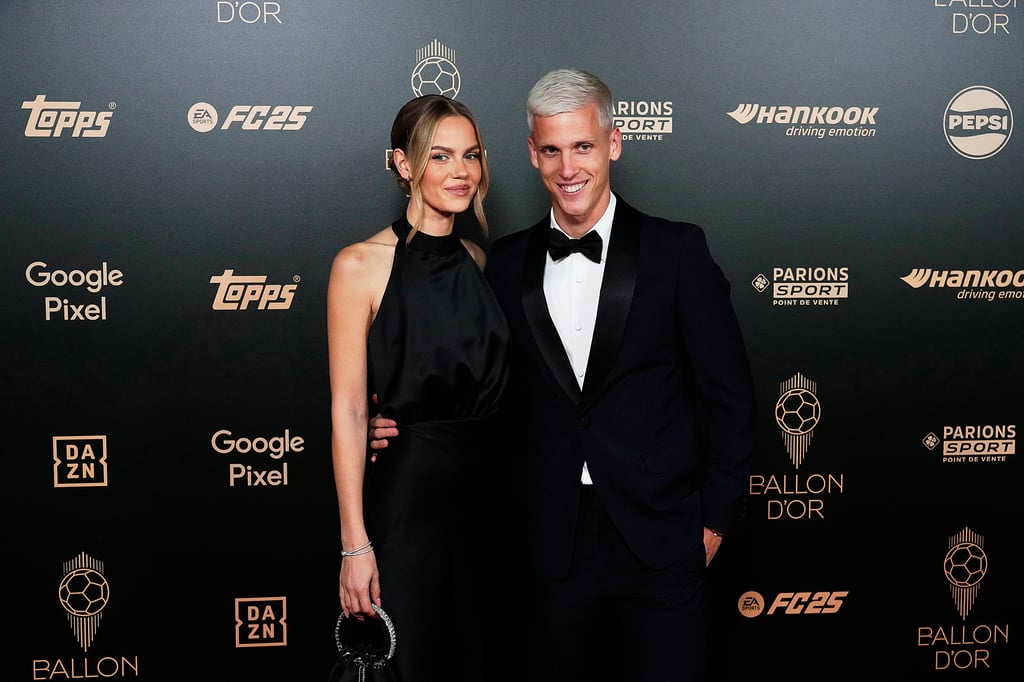 Dani Olmo mit seiner Freundin Laura "Abla" Schmitt beim Ballon d'Or.