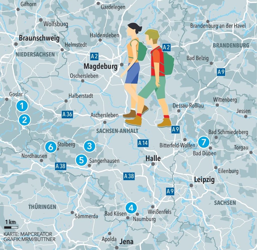 Sieben schönen Wanderwege in Sachsen-Anhalt