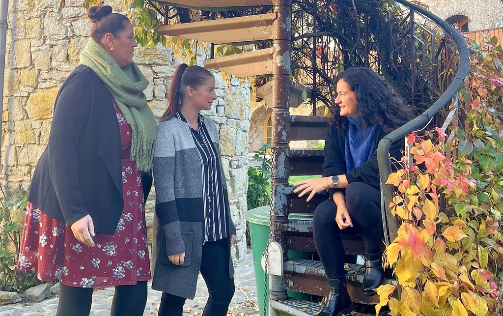 Mandy Ebermann, Stefanie Vogt und Katrin Vogt (von links) planen ein neues Event.