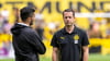 BVB-Boss Lars Ricken diskutiert nicht über Trainer Nuri Sahin (links)