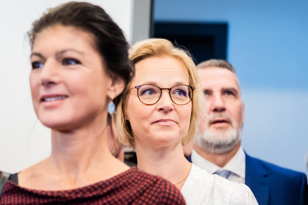 Sahra Wagenknecht ist unzufrieden mit dem Agieren der Thüringer Parteispitze Katja Wolf und Steffen Schütz. (Archivbild)
