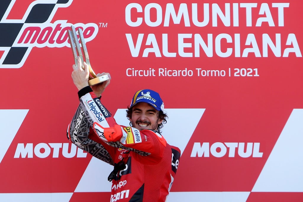 Francesco Bagnaia kämpft um den Titel in der MotoGP-Serie.