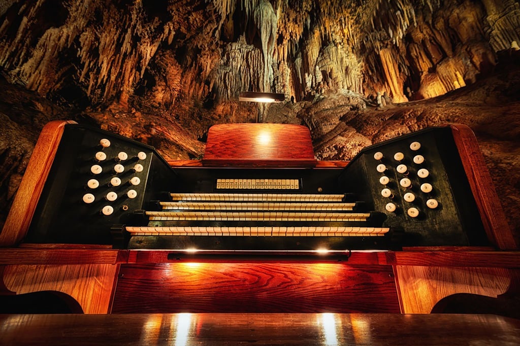Die Orgel in den Luray Caverns gilt als das größte unterirdische Musikinstrument der Welt. Gespielt wird sie allerdings nur zu besonderen Anlässen.
