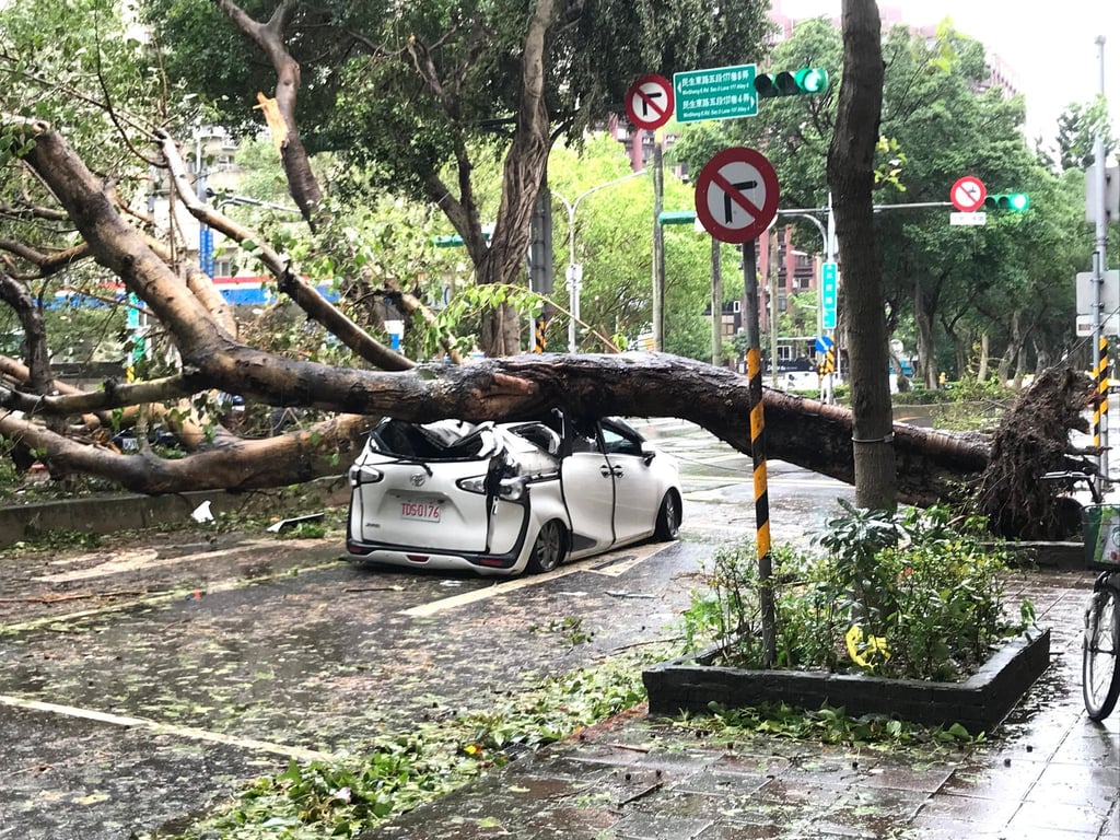 In Taiwan hat der Taifun „Kong-rey“ für Verwüstung gesorgt.