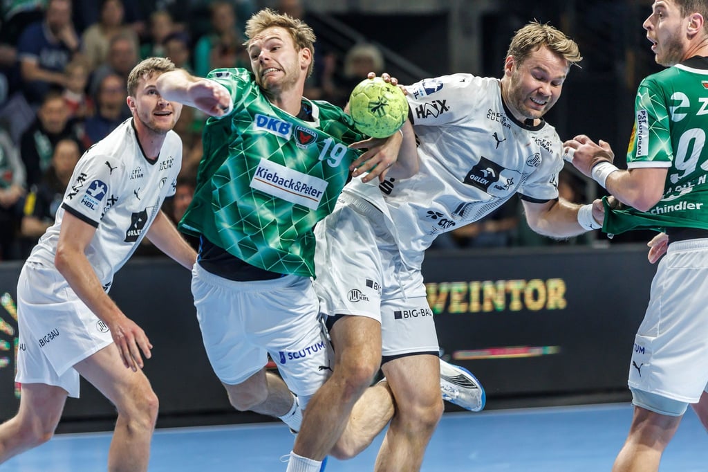 Welthandballer Mathias Gidsel überragt beim Sieg der Berliner gegen Kiel.