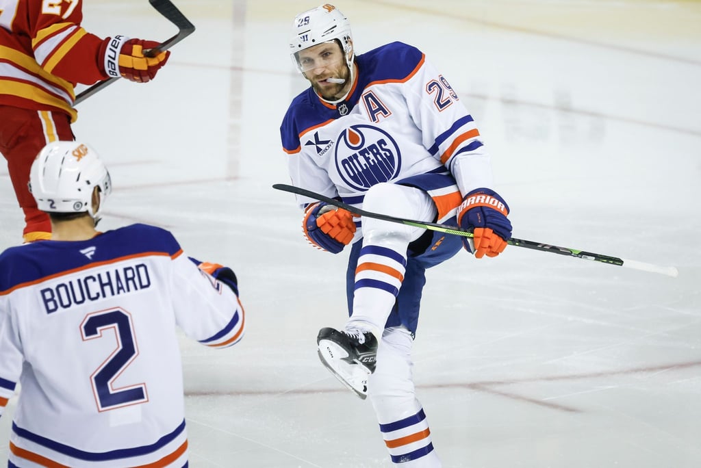 Traf schon nach 20 Sekunden zum 1:0: Leon Draisaitl von den Edmonton Oilers.