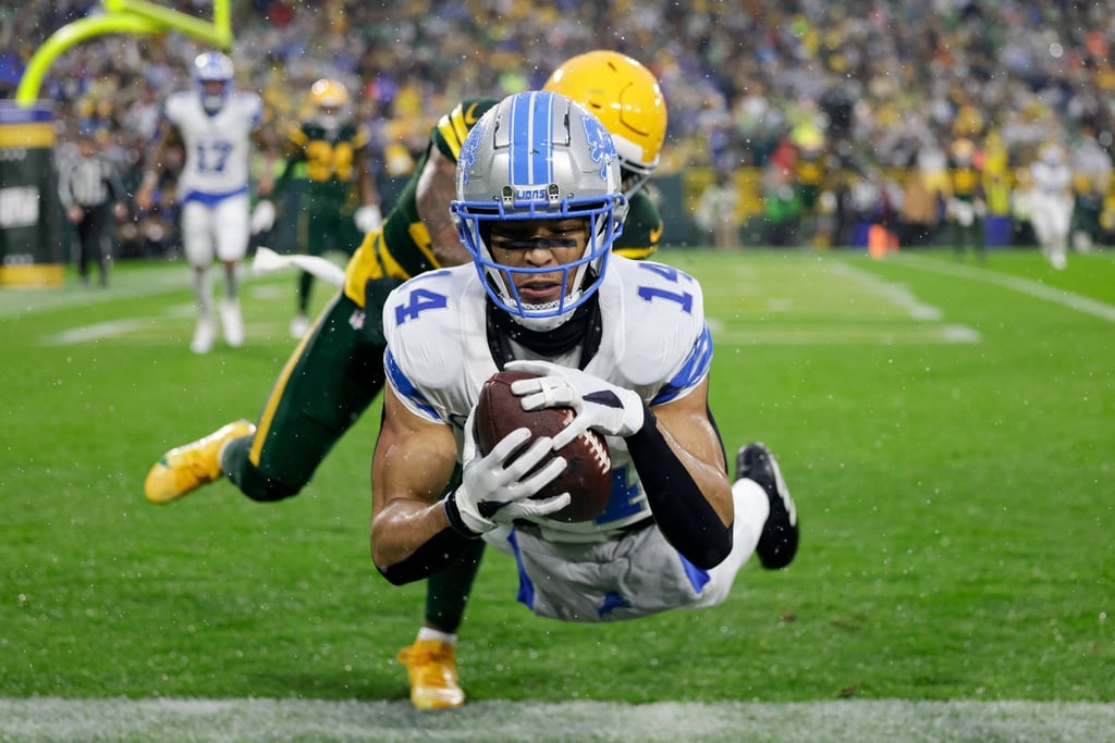 Sechster Touchdown im sechsten Spiel in Serie: St. Brown war auch gegen die Packers stark.