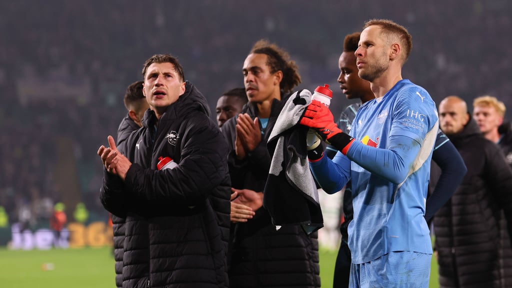 Enttäuschte Anführer: Willi Orban, Yussuf Poulsen und Peter Gulacsi