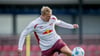 Xaver Schlager absolviert wieder Teile des Teamtrainings von RB Leipzig.