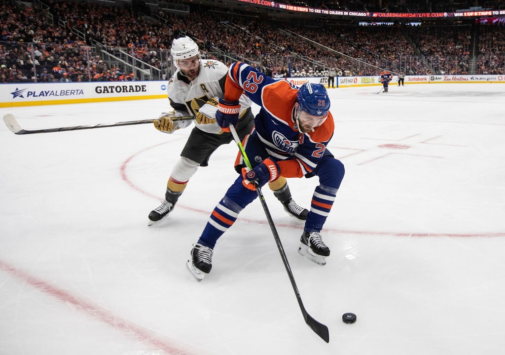 Leon Draisaitl blieb beim 2:4 gegen die Vegas Golden Knights ohne Scorerpunkt.