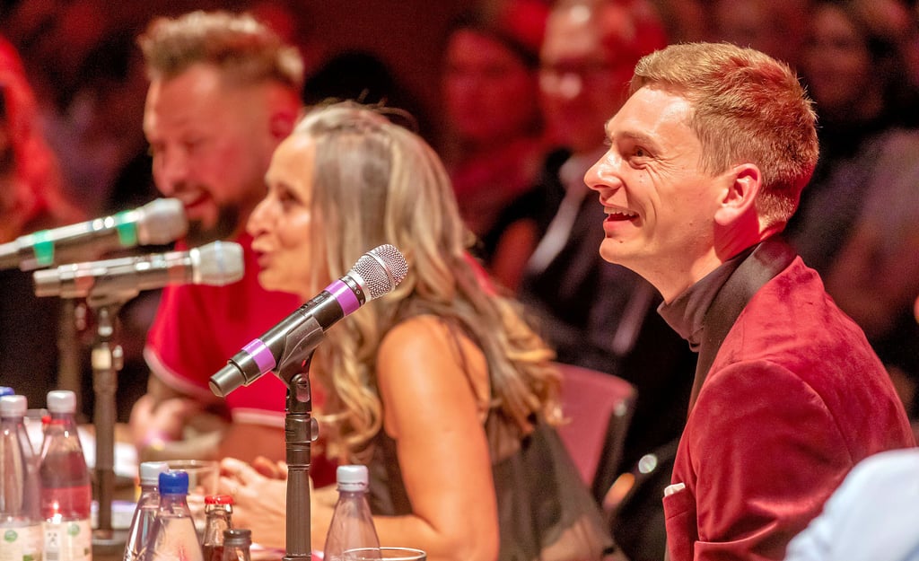 Mathias Blum (r.) hatte die Idee zur Talentshow. Er saß am Samstag zusammen mit Jana Pätzold und Marcel Schiefelbein in der Jury.