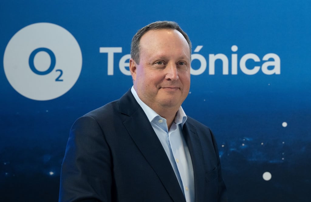 Markus Haas, Vorstandsvorsitzender von Telefónica Deutschland, aufgenommen in der Zentrale des Mobilfunk-Anbieters O2 Telefónica.