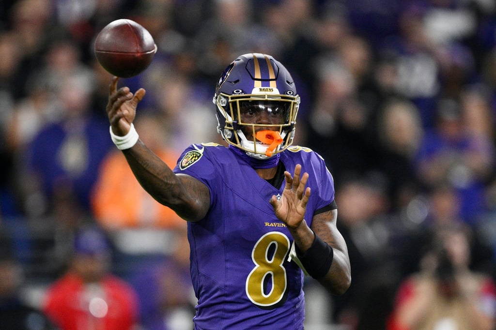 Vier Touchdowns und das bessere Ende: Lamar Jackson von den Baltimore Ravens.