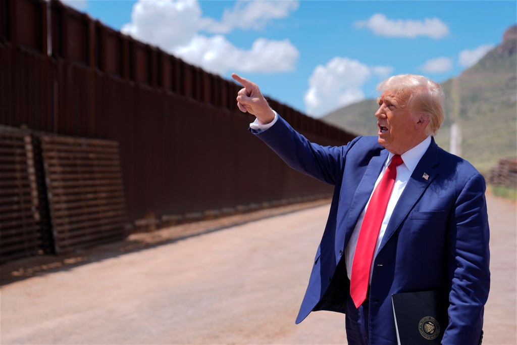 Trumps wichtigstes Thema im Wahlkampf: irreguläre Migration. Mehrfach reiste er an die Grenze zu Mexiko. (Archivbild)