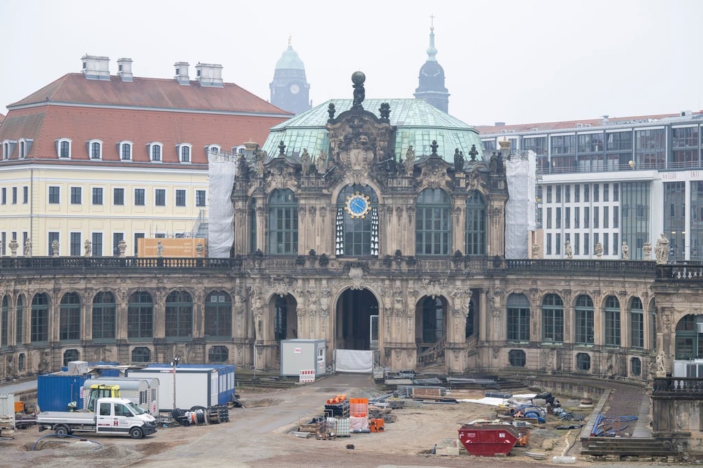 Der sanierte Glockenspielpavillon im Dresdner Zwinger.
