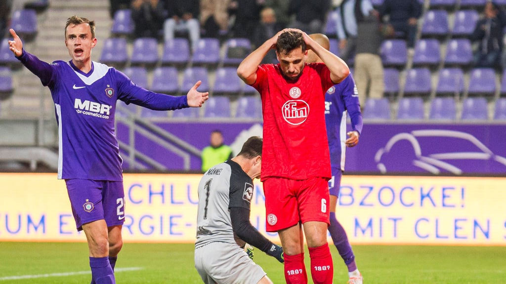 Ahmet Arslan traf zwar für Rot-Weiss Essen, steckt nach der 1:2-Niederlage bei Erzgebirge Aue aber tief im Abstiegskampf der 3. Liga fest.
