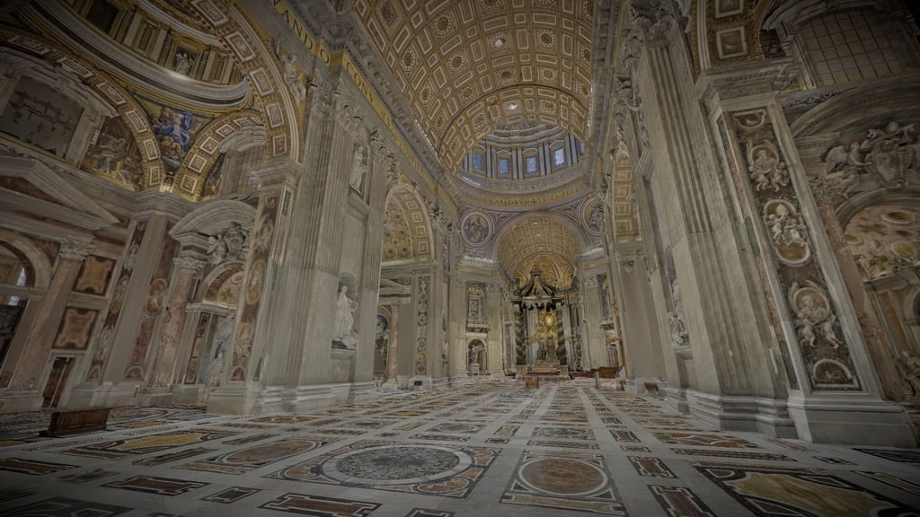 Die detaillierte digitale Nachbildung des Petersdoms ermöglicht es, Details des Bauwerks so nah zu erleben, wie es bei einem physischen Besuch der Basilika nicht möglich ist.