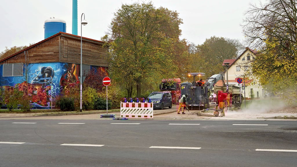 Das Teilstück der Fabrikstraße ist bis Mittwoch Baustelle.