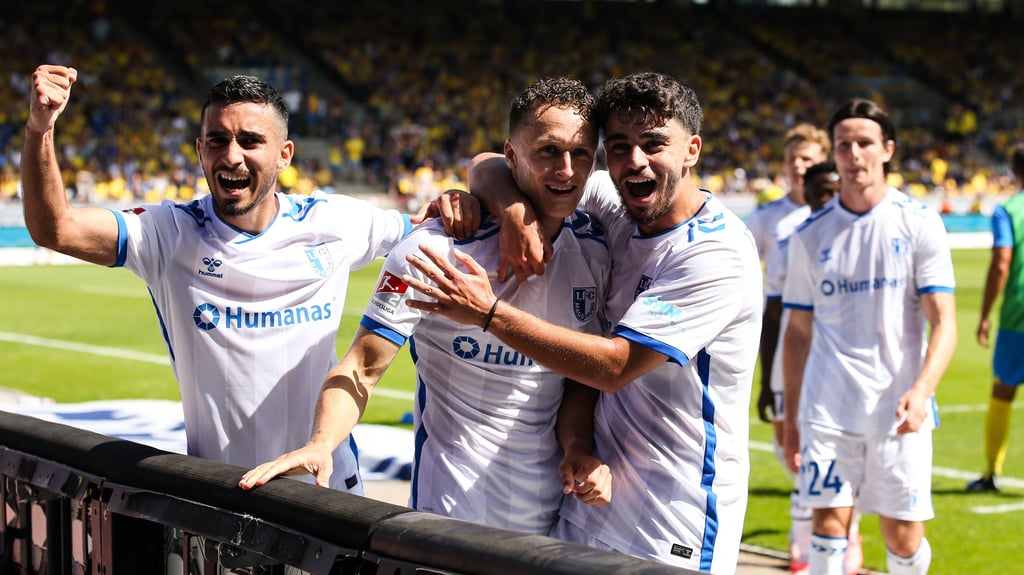 Livan Burcu und Martijn Kaars (v.l.) gehören beim 1. FC Magdeburg zu den klaren Gewinnern in dieser Saison.