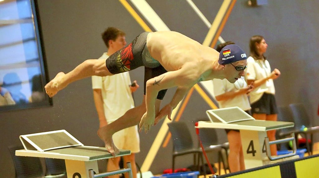 Olympiasieger Florian Wellbrock aus Magdeburg wird Landesmeister und nutzt den Titelkampf in Dessau als Trainingseinheit.