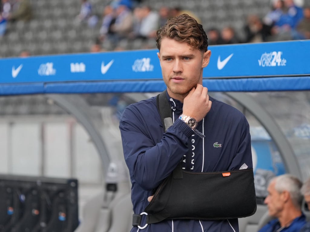 Linus Gechter hat Teile des Mannschaftstrainings mitgemacht.