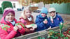 Tilda, Henriette, Matteo und Emin (v. li.) aus der Regenbogengruppe der Kindertagesstätte Kastanienburg in Wallhausen haben die Preise gezogen.    