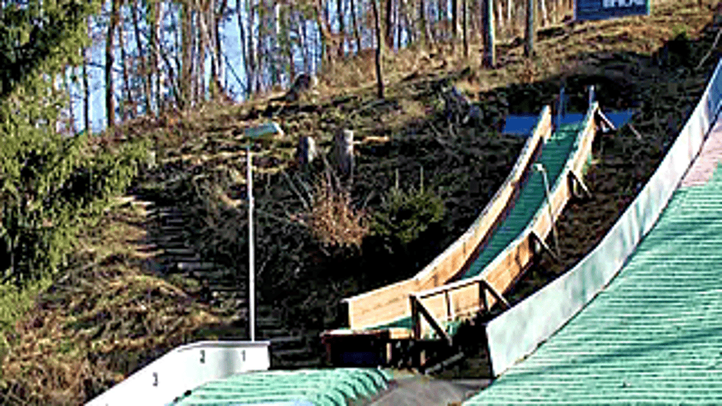 Blick auf die Schanze, die saniert werden soll.