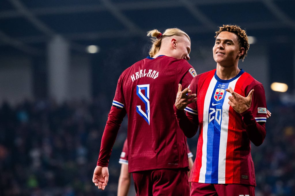 Antonio Nusa feierte mit Norwegen einen Sieg.