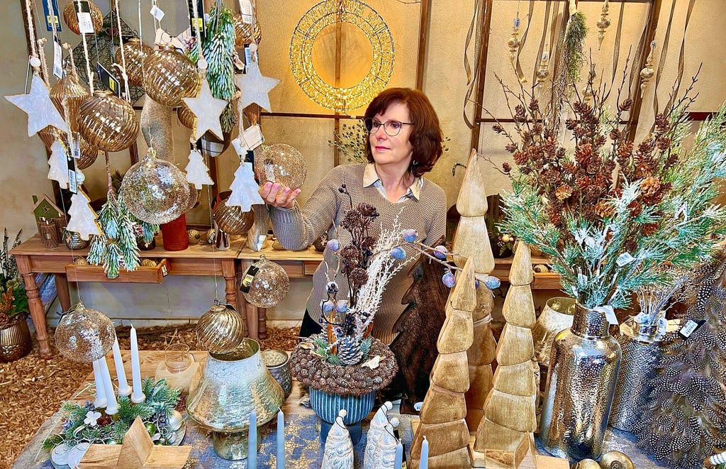 Annett Langenberg hat die Adventsausstellung im „Casa Flora“ wieder sehr geschmackvoll eingerichtet.