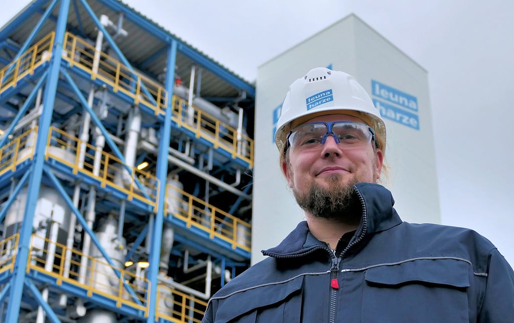 Matthias Birkner ist zuständig für die Anlage in Leuna. Dort produzieren die Leuna-Harze eigenes Epichlorhydrin.