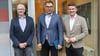 Die Bundestagsabgeordneten Herbert Wollmann (SPD, links) und Marcus Faber (FDP, rechts) begrüßten den ukrainischen Botschafter Oleksii Makeiev in Stendal.