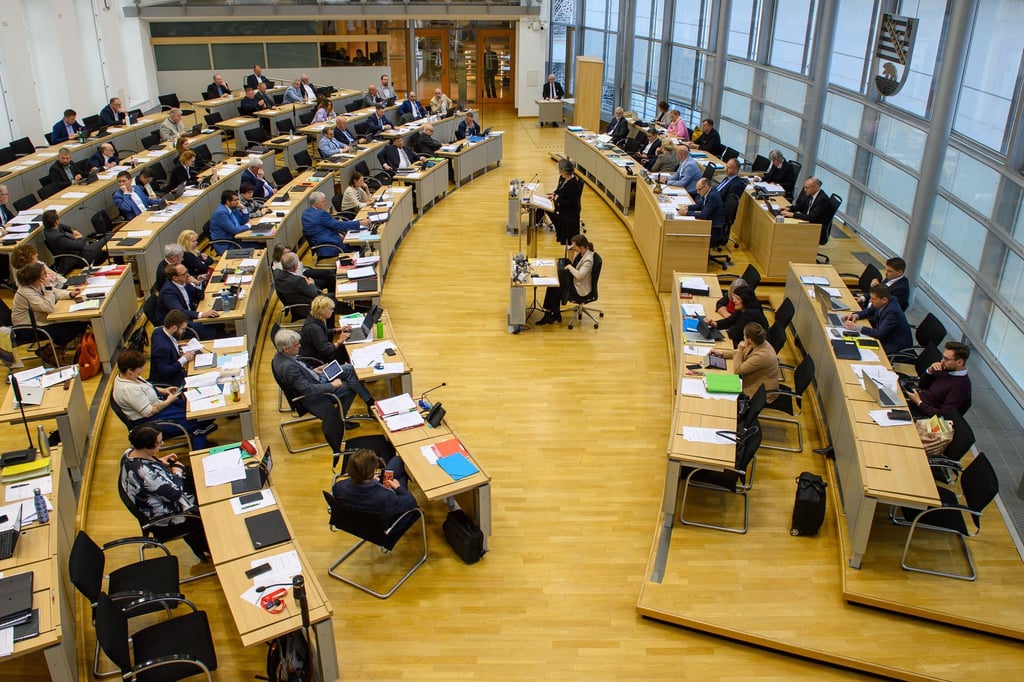 Zwischenfall im Landtag von Sachsen-Anhalt - eine Frau musste den Saal verlassen. (Archivbild)