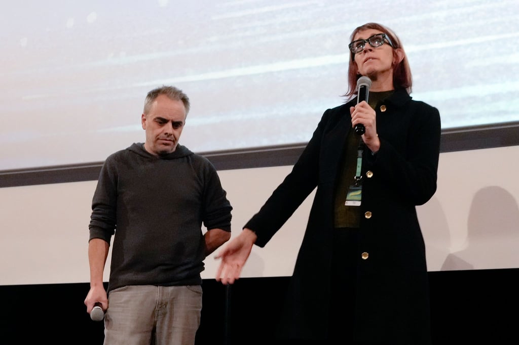 US-Regisseur Joel Souza und Kamerafrau Bianca Cline bei der Premiere.